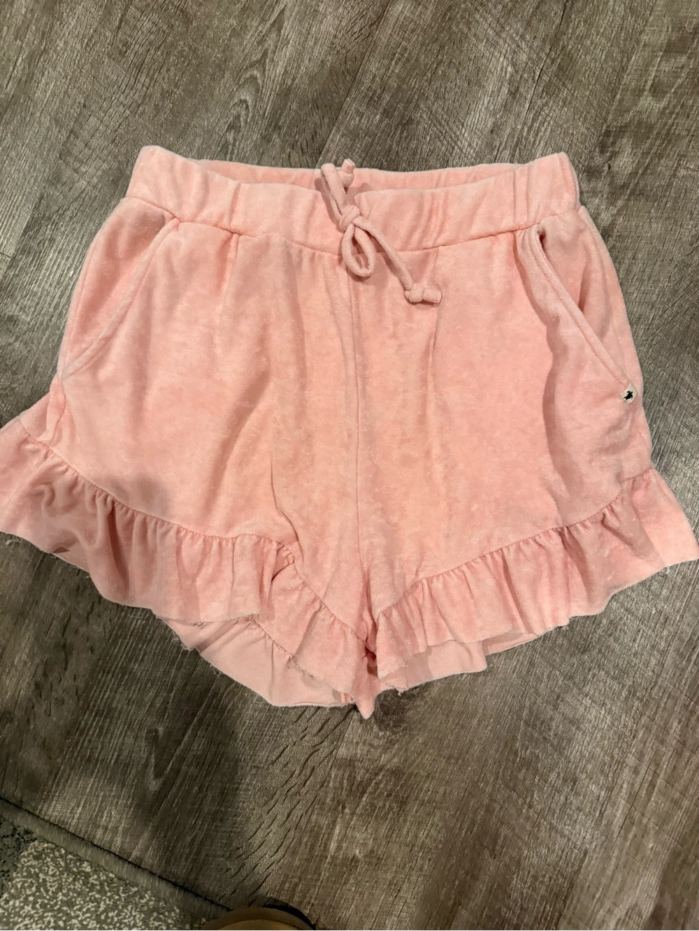 Simply Southern Blush Pink Ruffle Waistband Shorts